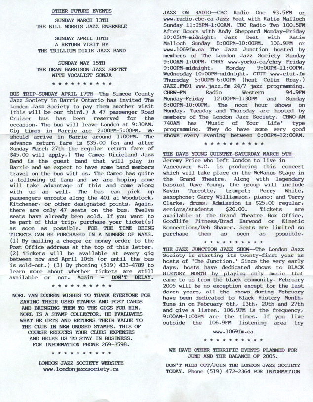Jan/Feb, 2005 LJS Newsletter Page Two