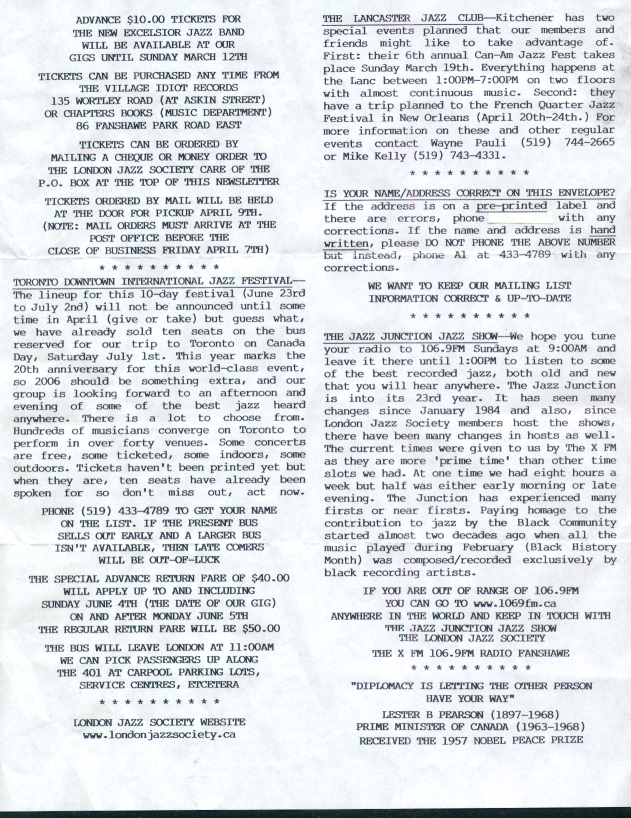 Mar/Apr, 2006 LJS Newsletter Page Two